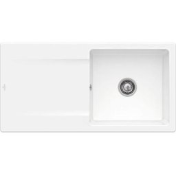 Evier Villeroy et Boch Siluet 60 Blanc CeramicPlus - Avec vidage manuel