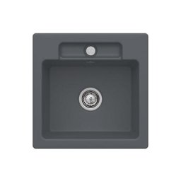 Evier 1 bac Villeroy et Boch Siluet 50 s Graphite CeramicPlus - Avec vidage manuel