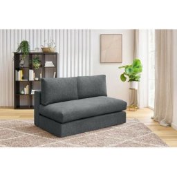 Canapé modulable Bobochic Chauffeuse 2 places pour canapé modulable ultra moelleux paris tissu Gris