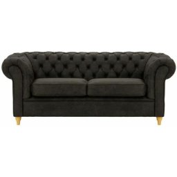 Canapé trois places Chesterfield in Anglais, Chesterfield, Glamour Style - Madagaskar 16 - Black