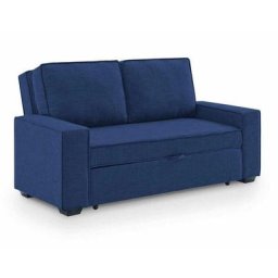 Canapé 3 places convertible en tissu bleu james - bleu