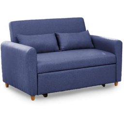 Canapé convertible scandinave en tissu bleu kalaya - bleu