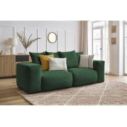 Canapé modulable Bobochic Canapé droit fixe modulable ultra moelleux voltaire Vert - Vert