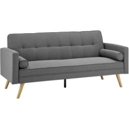 Banquette clic clac gris en tissu tania - gris