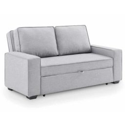 Canapé 3 places convertible en tissu gris clair james - gris clair