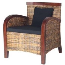 Fauteuil Rotin tissé à la main Vidaxl Brun