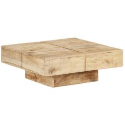 Table salon Moderne - Table basse 80x80x28 cm Bois de manguier massif FR73081