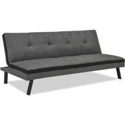 Banquette clic clac 3 places gris et noir boby - gris