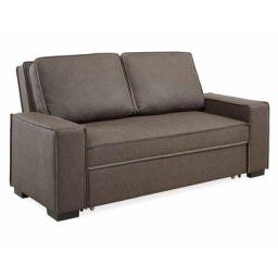 Canapé 3 places convertible marron james - marron