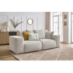 Canapé modulable Bobochic Canapé droit fixe modulable ultra moelleux voltaire Beige - Beige