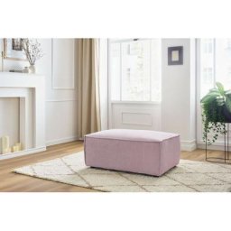 Pouf BOBOCHIC - Pouf compact NIHAD velours côtelé Violet - Violet