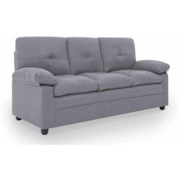 Canapé 3 places en tissu gris clair fenix - gris