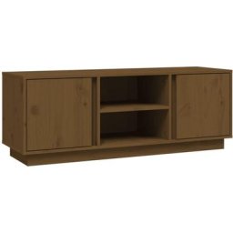 Meuble tv Marron miel 110x35x40,5 cm Bois de pin massif Vidaxl marron miel