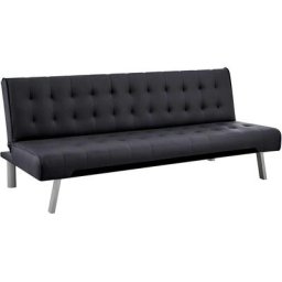 Banquette clic-clac capitonné design noir kedy - noir