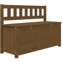 Banc Marron miel 110x41x76,5 cm Bois de pin massif Vidaxl marron miel