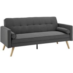 Banquette clic clac gris foncé en tissu tania - gris foncé
