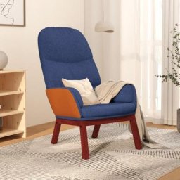 Chaise de relaxation Fauteuil relax - Bleu Tissu Bonnevie 42218