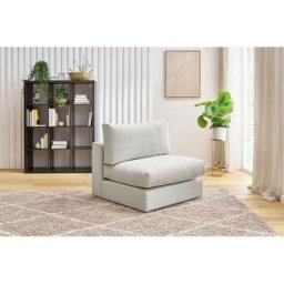 Canapé modulable Bobochic Chauffeuse 1 place pour canapé modulable ultra moelleux paris tissu Beige