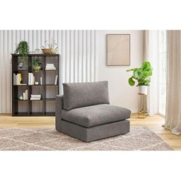 Canapé modulable Bobochic Chauffeuse 1 place pour canapé modulable ultra moelleux paris tissu Taupe