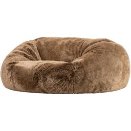 Pouf Canapé en Fausse Fourrure Cloud, Pouf de Salon Deux Places Géant - Très Grand - Pouf