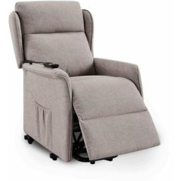 Fauteuil releveur relax en tissu beige à commande électrique darko - beige