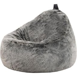 Pouf Fauteuil en Fausse Fourrure Cocoon, Pouf Géant de Salon, Pouf Fauteuil pour Adultes avec
