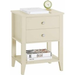 FBT114-MI Table de Chevet avec 2 Tiroirs Table de Nuit Bout de Canapé Table d'Appoint Table