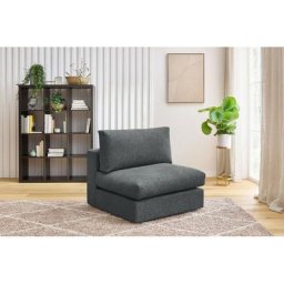 Canapé modulable BOBOCHIC - Chauffeuse 1 place pour canapé modulable ultra moelleux PARIS tissu