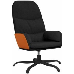 Chaise de relaxation Noir Tissu Vidaxl Black