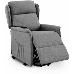 Deco In Paris - Fauteuil releveur relax en tissu gris à commande électrique darko - gris