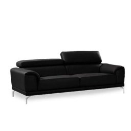Canapé design contemporain noir 3 places britta - noir