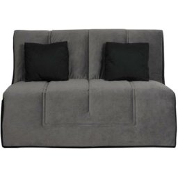 Banquette BZ LOS ANGELES 160x200, matelas Dunlopillo, angel gris - gris