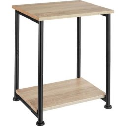 Table d'appoint Yonkers 38,5x30x51,5cm - Table d'appoint de style industriel, table de rangement,