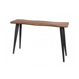 Console megeve bordures irrégulières - Bois et noir - Bois et métal - l 120 x p 35 x h 77 cm