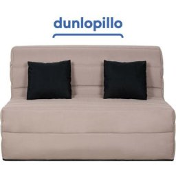 Banquette BZ ORLANDO 140x190, matelas Dunlopillo, taupe - pearl taupe