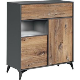 Venice Meuble de rangement 3D Meuble de rangement de salon avec 3 portes led Design moderne
