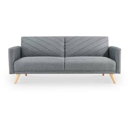 Canapé 3 places convertible scandinave en tissu gris balder - gris