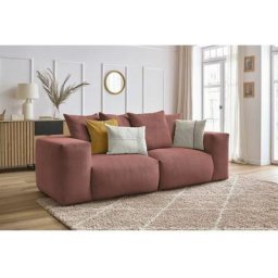 Canapé modulable Bobochic Canapé droit fixe modulable ultra moelleux voltaire Rose - Rose