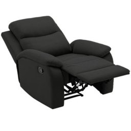Deco In Paris - Fauteuil relax en tissu noir jacob - noir