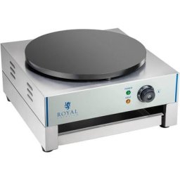 Crêpière Électrique Professionnelle Diamètre 40 Cm 3000W 230V Fonte Inox Émail - Gris, Argent