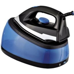 Herzberg - Centrale vapeur semelle céramique 2400w 4 Bar HG8039 - Bleu/Noir