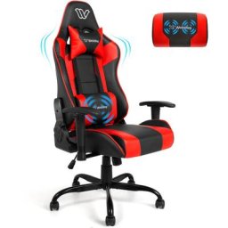 Wevalley - Fauteuil Gamer Ergonomique, Fauteuil de Bureau, Hauteur réglable, avec Appui-tête et