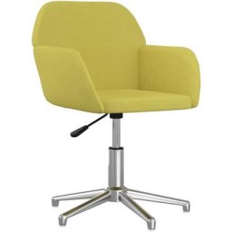 Chaise pivotante de bureau Vert clair Tissu Vidaxl Vert clair
