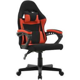 Fauteuil de bureau en tissu noir et rouge ghost - noir rouge