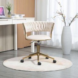 Chaise de bureau pivotante,chaise de maquillage,chaise de bureau en tissu,chaise de bureau