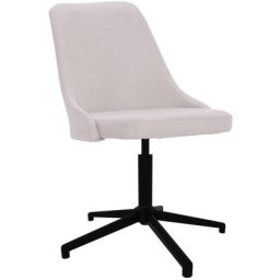Chaise pivotante de bureau Crème Tissu Vidaxl Crème