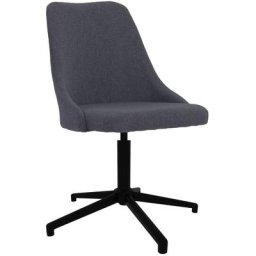 Chaise pivotante de bureau Gris foncé Tissu vidaXL - Gris foncé