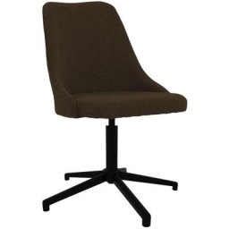 Chaise pivotante de bureau Marron foncé Tissu Vidaxl Marron foncé