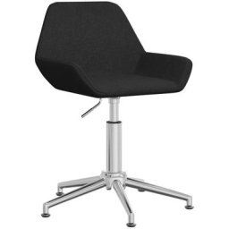 Chaise pivotante de bureau Noir Tissu Vidaxl Noir