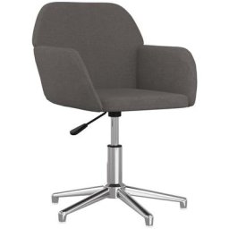 Chaise pivotante de bureau Gris foncé Tissu Vidaxl Gris foncé